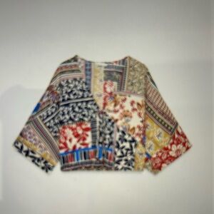 ZARA Patchwork Printed Blouse. Size XS. NEW